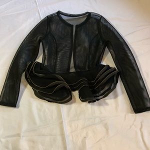 Mesh peplum jacket